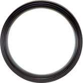 Black Titanium Double Ridged Band